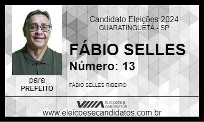 Candidato FÁBIO SELLES 2024 - GUARATINGUETÁ - Eleições