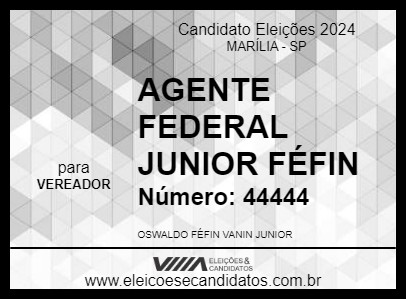 Candidato AGENTE FEDERAL JUNIOR FÉFIN 2024 - MARÍLIA - Eleições