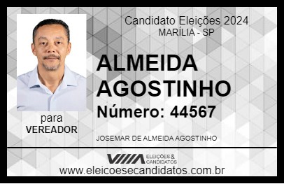 Candidato ALMEIDA AGOSTINHO 2024 - MARÍLIA - Eleições