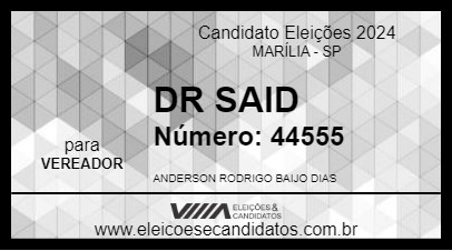 Candidato DR SAID 2024 - MARÍLIA - Eleições