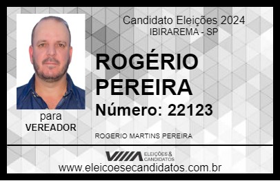 Candidato ROGÉRIO PEREIRA 2024 - IBIRAREMA - Eleições