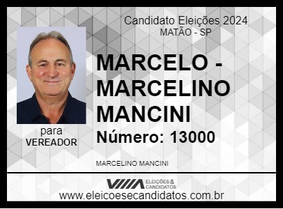 Candidato MARCELO - MARCELINO MANCINI 2024 - MATÃO - Eleições