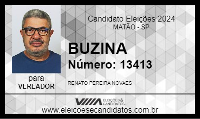 Candidato BUZINA 2024 - MATÃO - Eleições