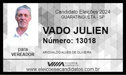 Candidato VADO JULIEN 2024 - GUARATINGUETÁ - Eleições