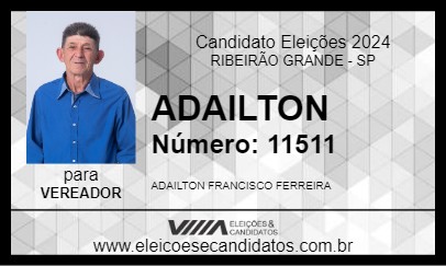 Candidato ADAILTON 2024 - RIBEIRÃO GRANDE - Eleições