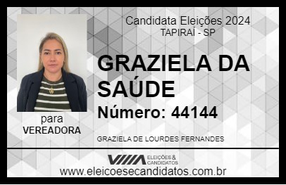 Candidato GRAZIELA DA SAÚDE 2024 - TAPIRAÍ - Eleições