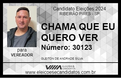 Candidato CHAMA QUE EU QUERO VER 2024 - RIBEIRÃO PIRES - Eleições