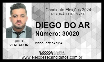 Candidato DIEGO DO AR 2024 - RIBEIRÃO PIRES - Eleições