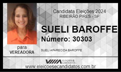 Candidato SUELI  BAROFFE 2024 - RIBEIRÃO PIRES - Eleições