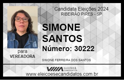 Candidato SIMONE SANTOS 2024 - RIBEIRÃO PIRES - Eleições