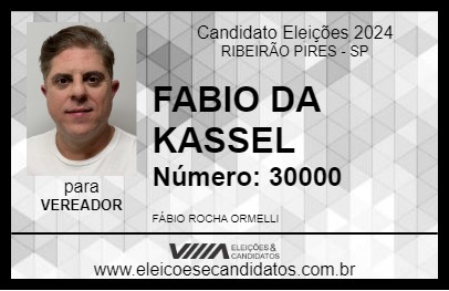 Candidato FABIO DA KASSEL 2024 - RIBEIRÃO PIRES - Eleições