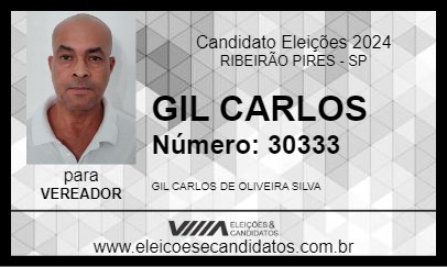 Candidato GIL CARLOS 2024 - RIBEIRÃO PIRES - Eleições