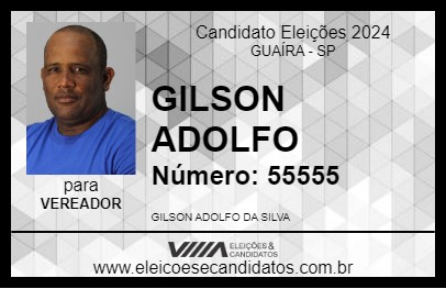 Candidato GILSON ADOLFO 2024 - GUAÍRA - Eleições