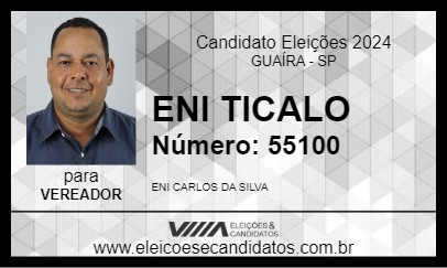 Candidato ENI TICALO 2024 - GUAÍRA - Eleições