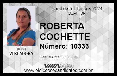 Candidato ROBERTA COCHETTE 2024 - BURI - Eleições