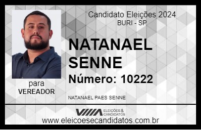 Candidato NATANAEL SENNE 2024 - BURI - Eleições