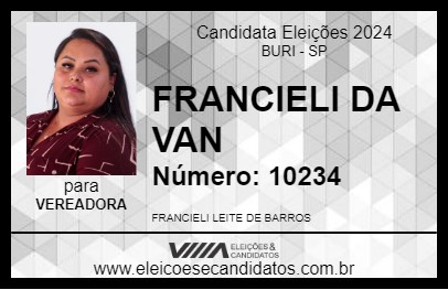 Candidato FRANCIELI DA VAN 2024 - BURI - Eleições