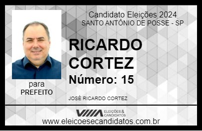 Candidato RICARDO CORTEZ 2024 - SANTO ANTÔNIO DE POSSE - Eleições