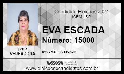 Candidato EVA ESCADA 2024 - ICÉM - Eleições