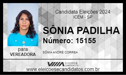 Candidato SÔNIA PADILHA 2024 - ICÉM - Eleições