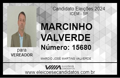 Candidato MARCINHO VALVERDE 2024 - ICÉM - Eleições