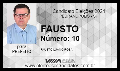 Candidato FAUSTO 2024 - PEDRANÓPOLIS - Eleições