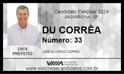 Candidato DU CORRÊA 2024 - JAGUARIÚNA - Eleições