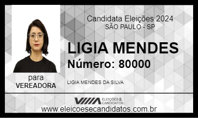 Candidato LIGIA MENDES 2024 - SÃO PAULO - Eleições