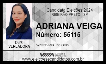 Candidato ADRIANA VEIGA COLETIVO 2024 - RIBEIRÃO PRETO - Eleições