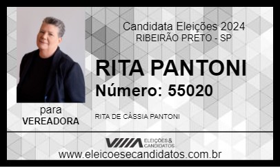 Candidato RITA PANTONI CORRETORA 2024 - RIBEIRÃO PRETO - Eleições