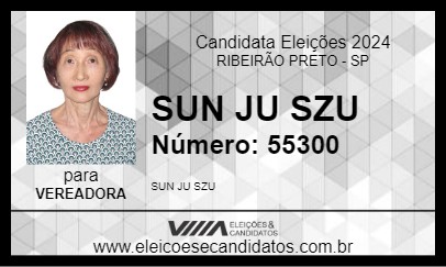 Candidato SUN JU SZU 2024 - RIBEIRÃO PRETO - Eleições