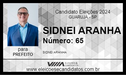 Candidato SIDNEI ARANHA 2024 - GUARUJÁ - Eleições