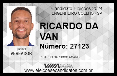 Candidato RICARDO DA VAN 2024 - ENGENHEIRO COELHO - Eleições