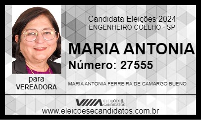 Candidato MARIA ANTONIA 2024 - ENGENHEIRO COELHO - Eleições