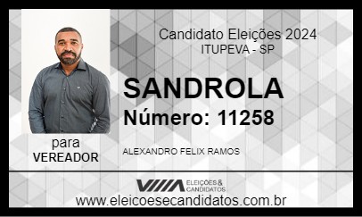 Candidato SANDROLA 2024 - ITUPEVA - Eleições