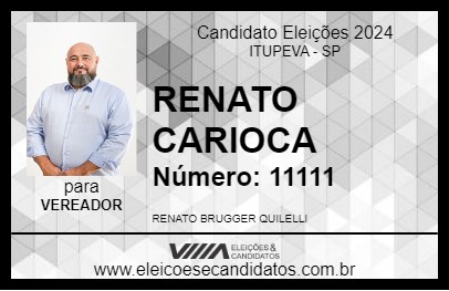 Candidato RENATO CARIOCA 2024 - ITUPEVA - Eleições