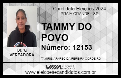 Candidato TAMMY DO POVO 2024 - PRAIA GRANDE - Eleições