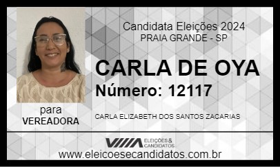 Candidato CARLA DE OYA 2024 - PRAIA GRANDE - Eleições