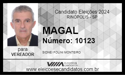 Candidato MAGAL 2024 - RINÓPOLIS - Eleições