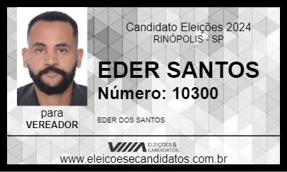 Candidato EDER SANTOS 2024 - RINÓPOLIS - Eleições