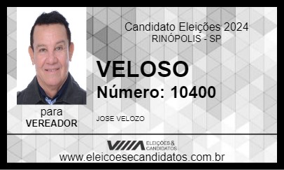 Candidato VELOSO 2024 - RINÓPOLIS - Eleições