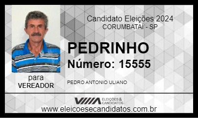 Candidato PEDRINHO 2024 - CORUMBATAÍ - Eleições