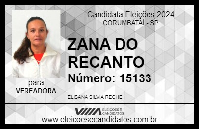 Candidato ZANA DO RECANTO 2024 - CORUMBATAÍ - Eleições