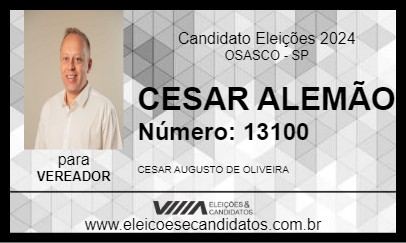 Candidato CESAR ALEMÃO 2024 - OSASCO - Eleições