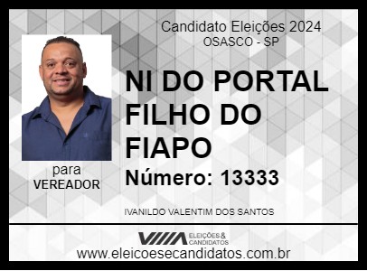 Candidato NI DO PORTAL FILHO DO FIAPO 2024 - OSASCO - Eleições