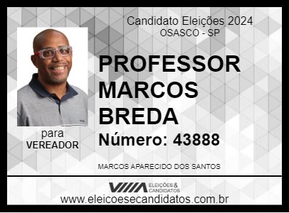 Candidato PROFESSOR MARCOS BREDA 2024 - OSASCO - Eleições