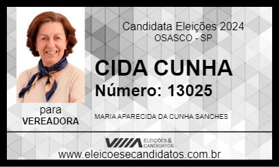 Candidato CIDA CUNHA 2024 - OSASCO - Eleições