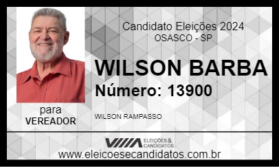 Candidato WILSON BARBA 2024 - OSASCO - Eleições