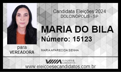 Candidato MARIA DO BILA 2024 - DOLCINÓPOLIS - Eleições