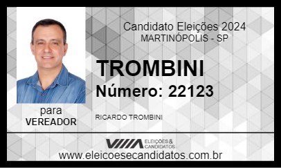 Candidato TROMBINI 2024 - MARTINÓPOLIS - Eleições